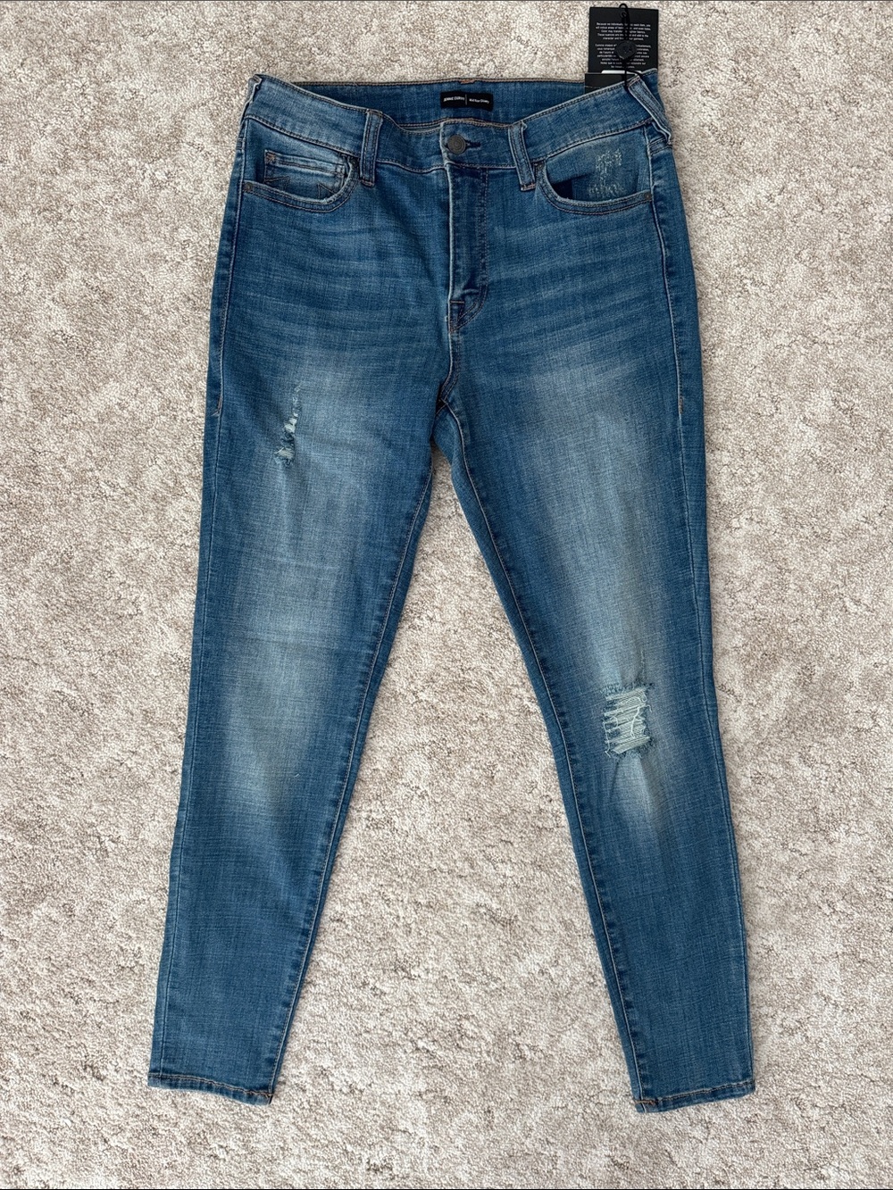 True Religion Women's Distressed Dark Blue Skinny Jeans